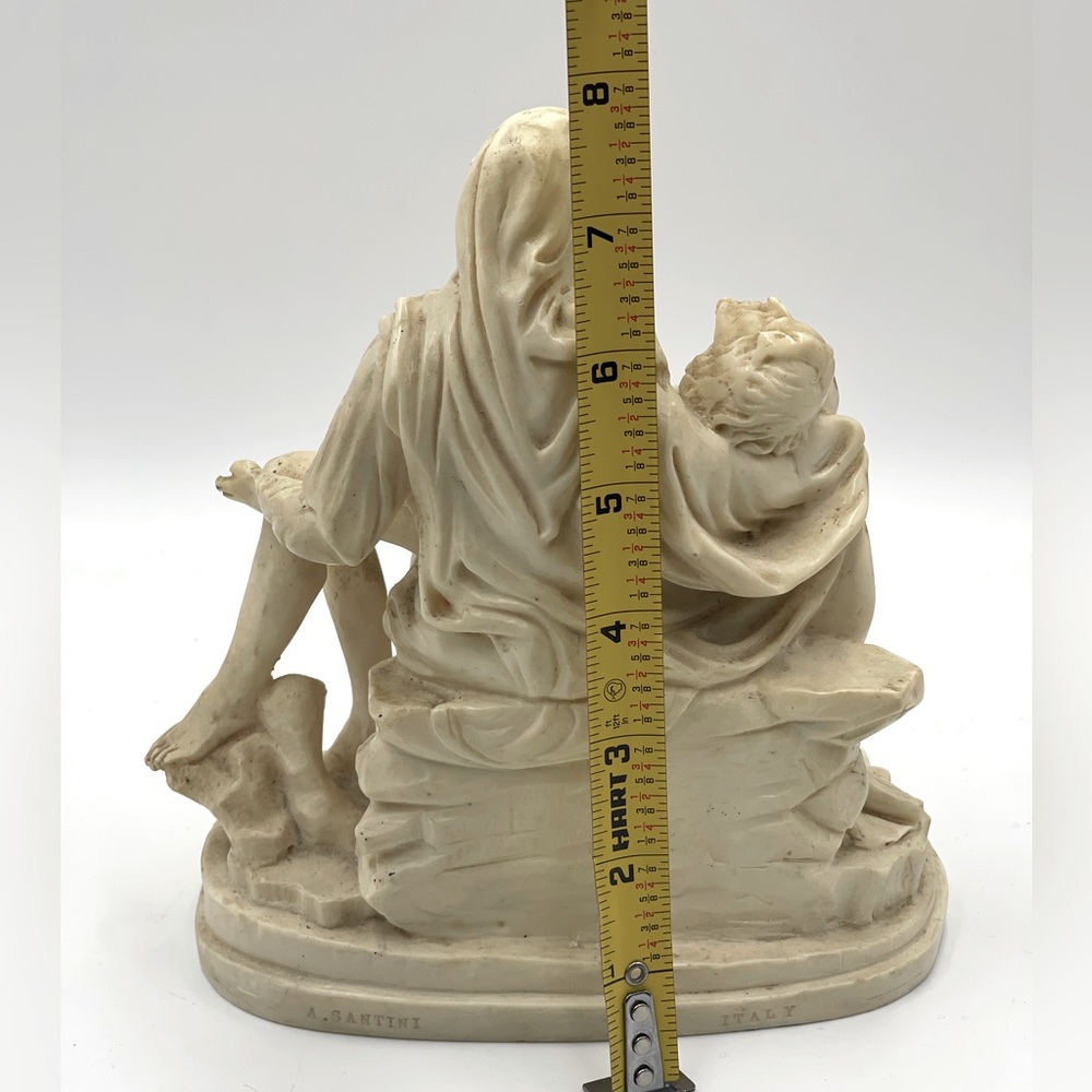 Michelangelo’s Pieta Sculpture by A. Santini: Madonna & Jesus after Crucifixion - Picture 14 of 16